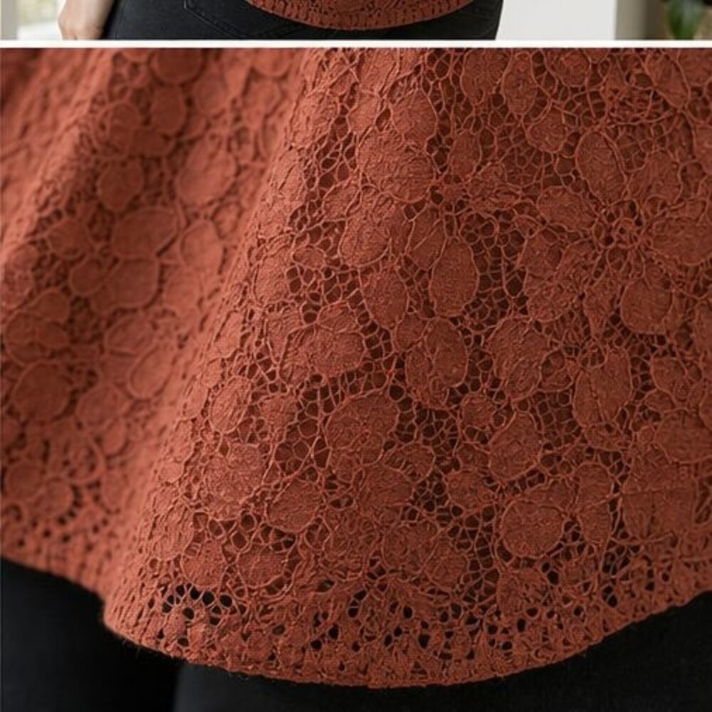 Rust Puff Sleeve Top - Picture 6 of 6